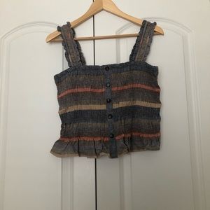 Vici stripped crop tank